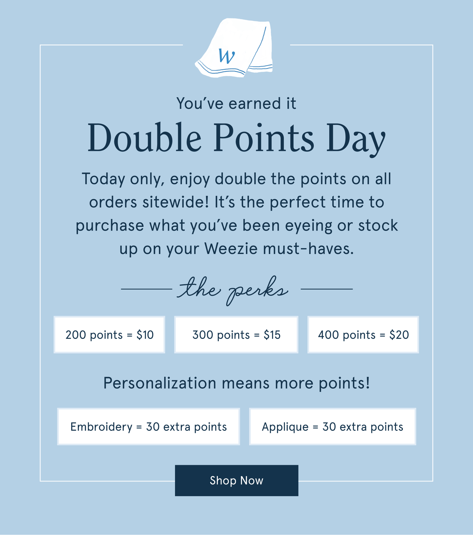 Double Points Day
