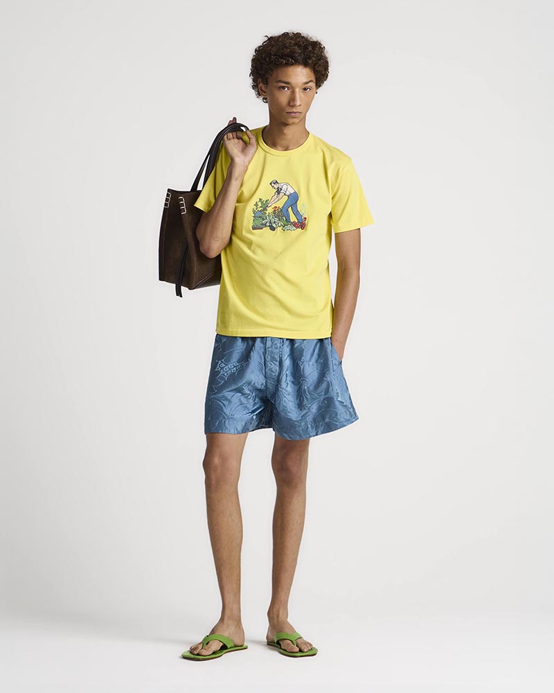 Mens gardener t-shirt in lemon