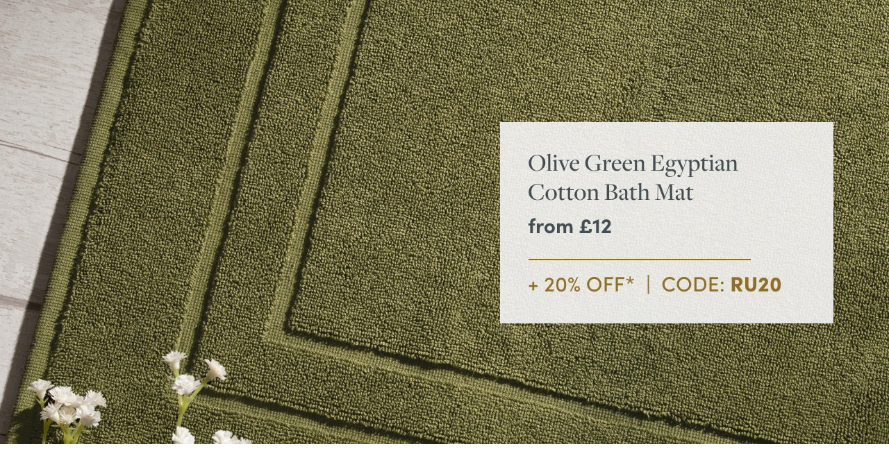 Olive Green Egyptian Cotton Bath Mat