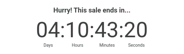 Hurry! This sale ends in...