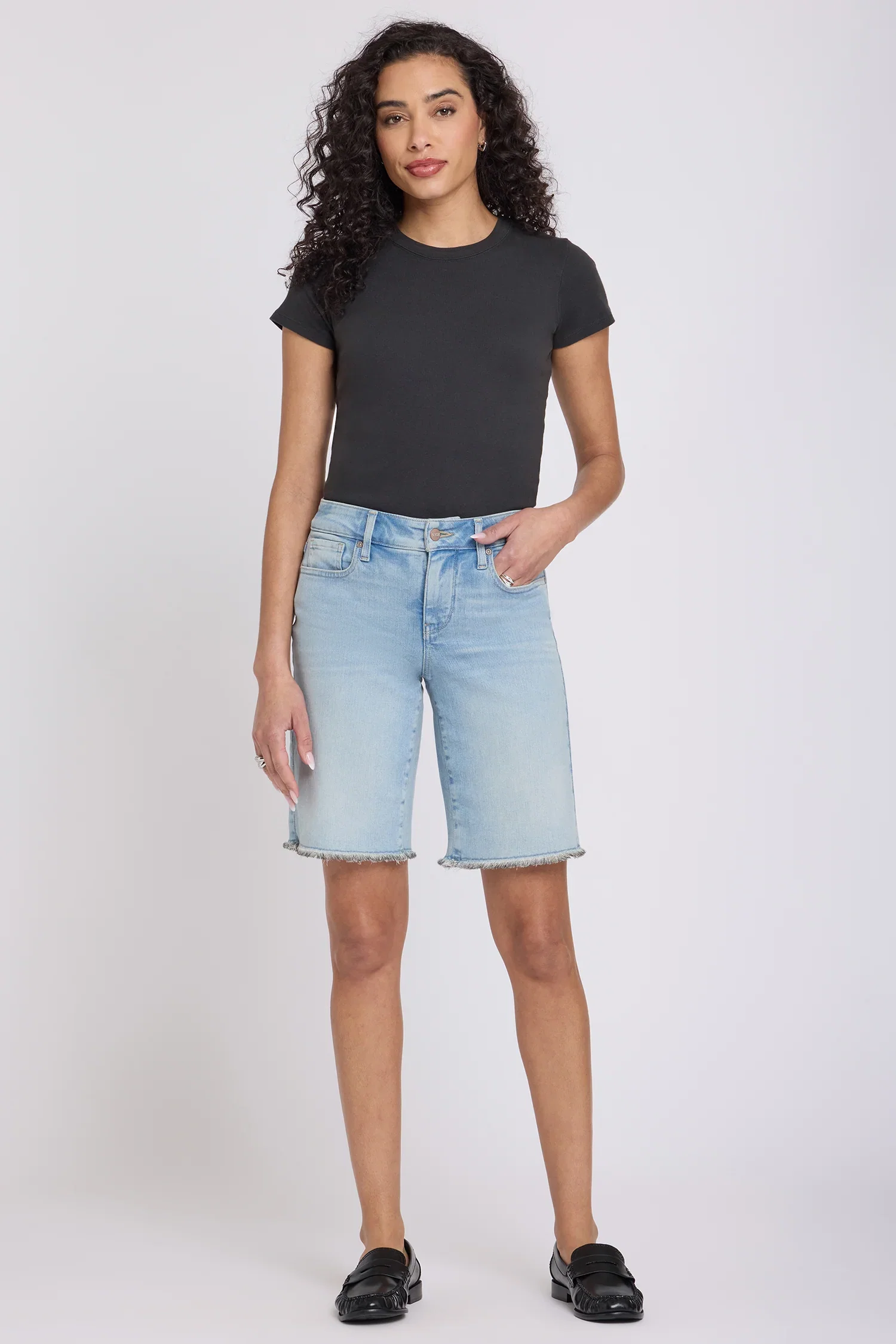 Image of Boyfriend Denim Shorts - Keys View