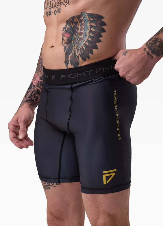 Gym King Sovereign Vale Tudo Compression Short - Black / Gold