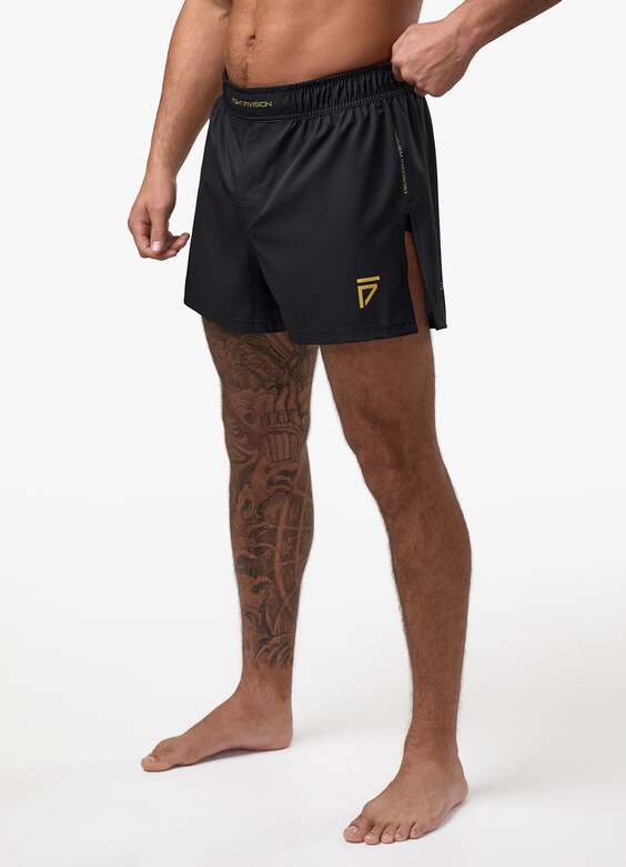 Gym King Sovereign Fight Division Short - Black / Gold