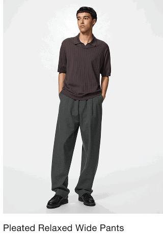 product4men0pleated0relaxed0pants