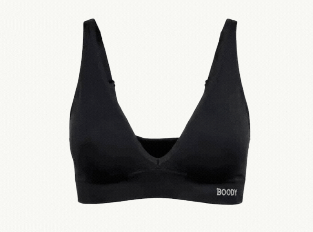 Wireless Plunge Bralette - Black