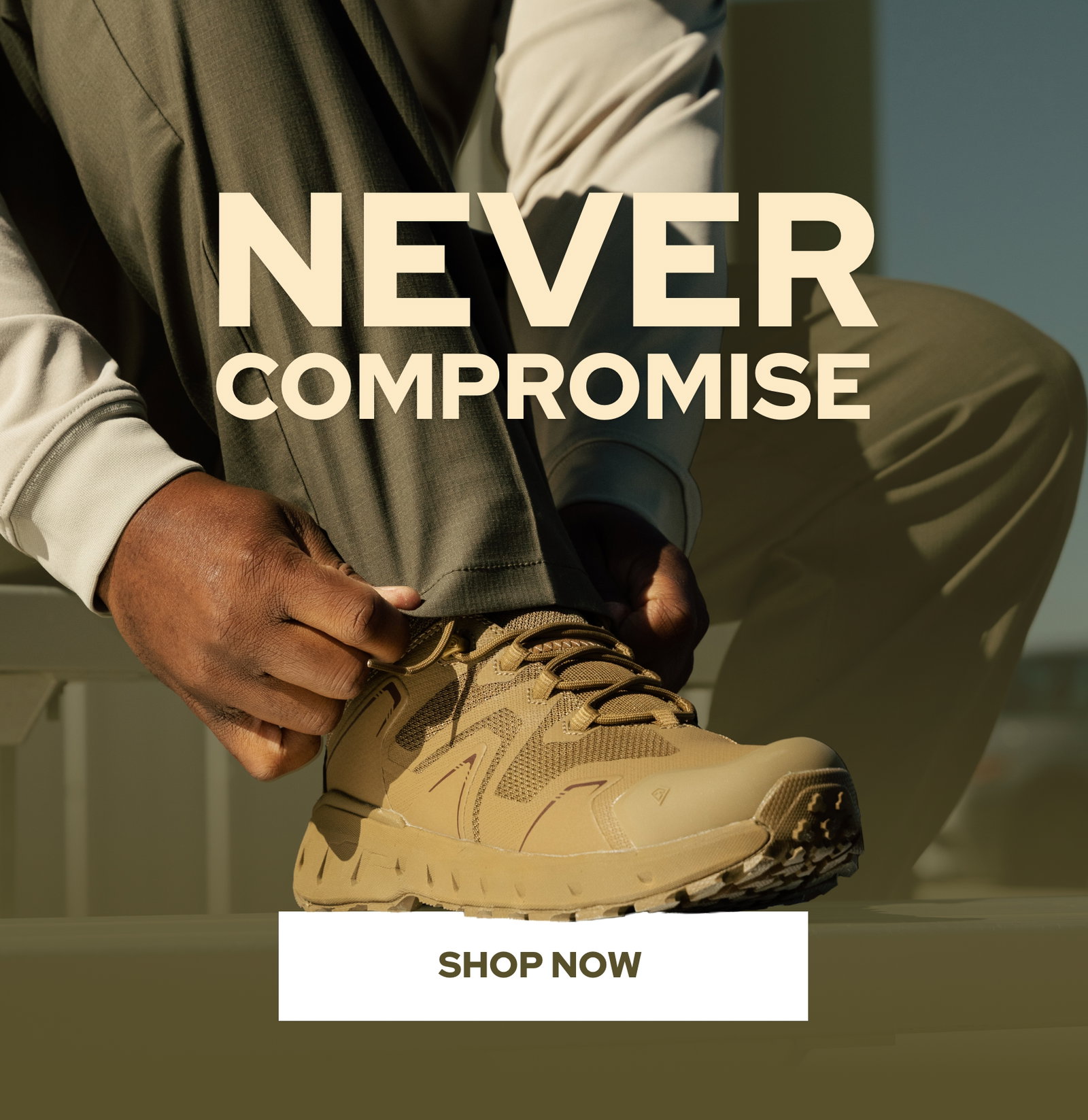  Never Compromise - Click to shop AERO-TAC boots