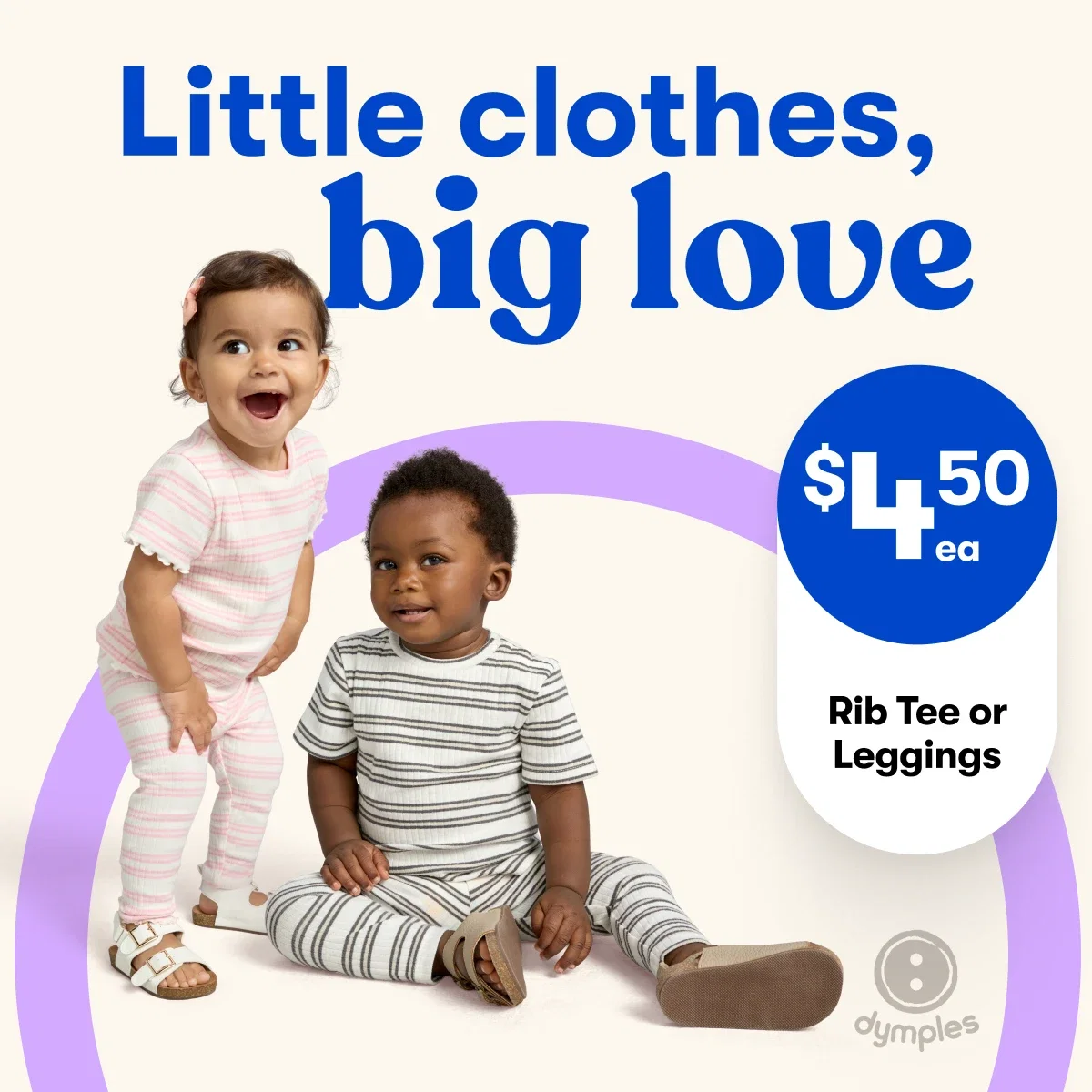 $4.50ea Dymples Baby Rib Tee or Leggings