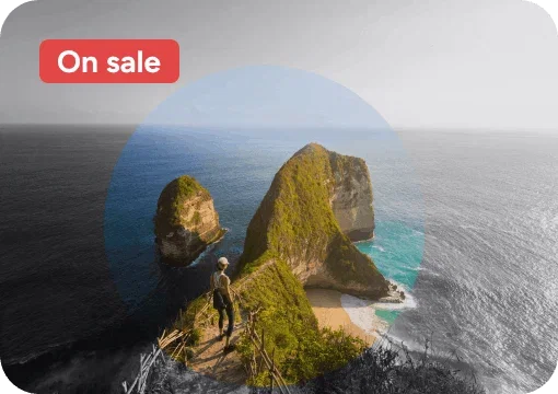 Person hiking in Bali