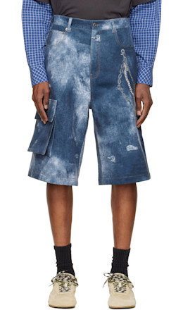 Blue Trompe L'Oeil Cargo Shorts - We11done