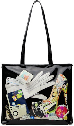 Black Trompe L'Oeil Tote - VAQUERA