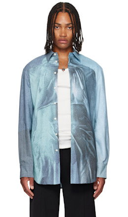 Blue 'The Water' Shirt - Jean Paul Gaultier