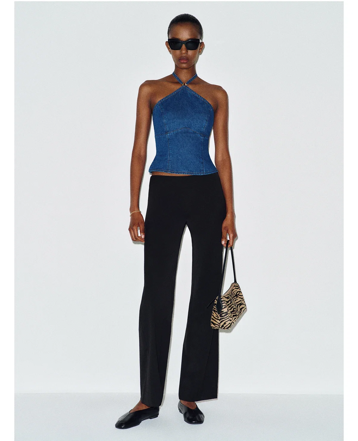 Meghan Denim Halter Top