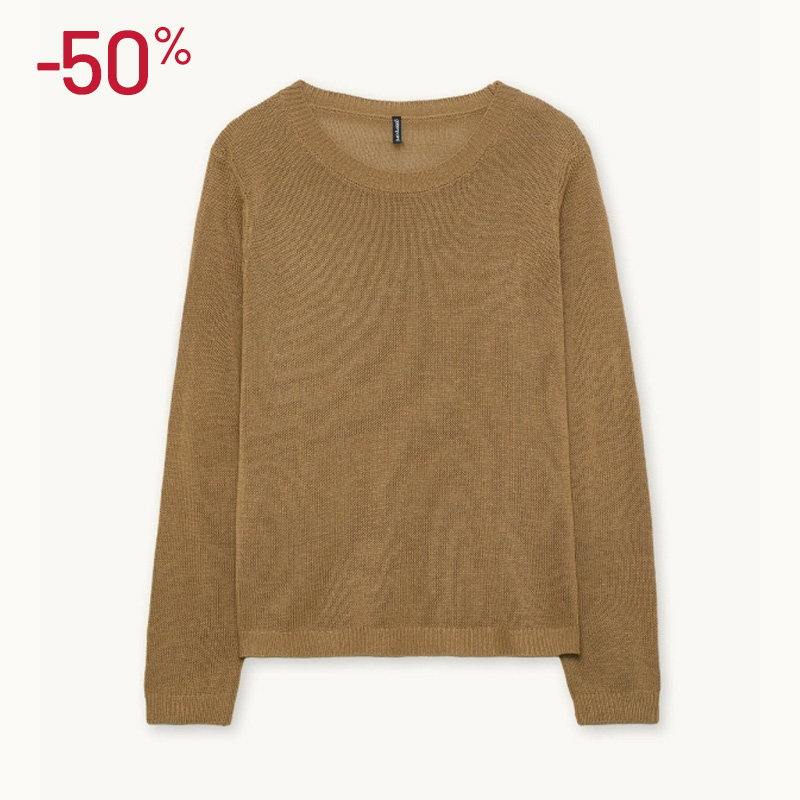 Maglia Girocollo a manica lunga con Lino