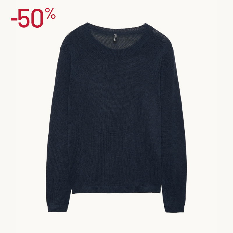 Maglia Girocollo a manica lunga con Lino