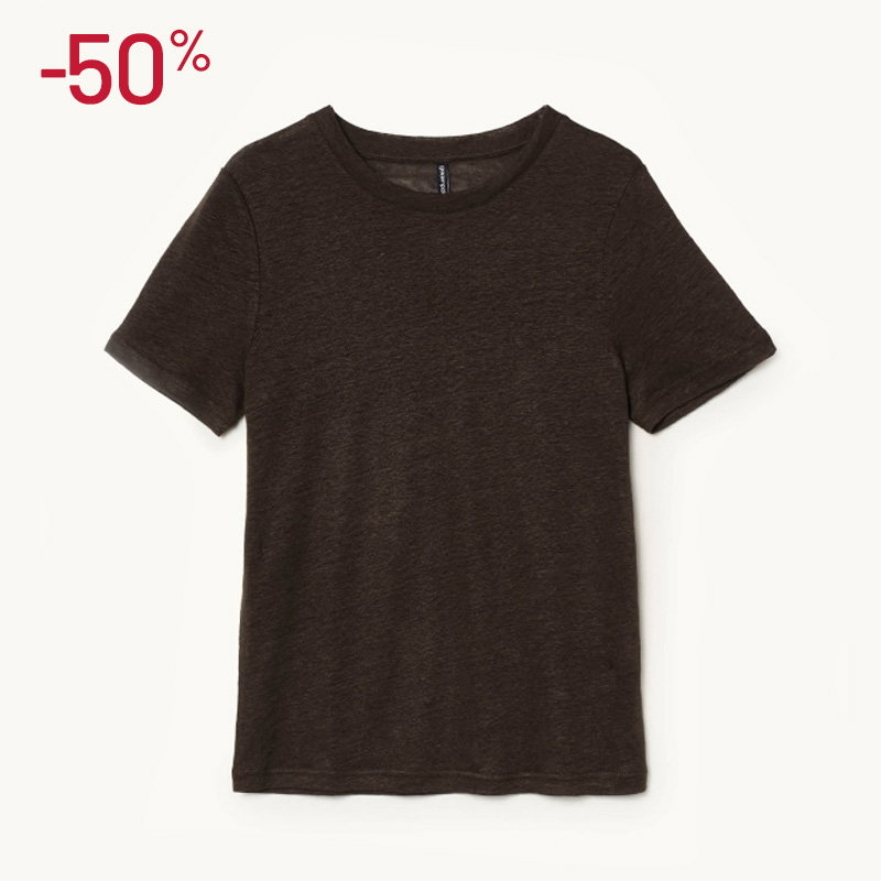 T-Shirt a manica corta in Lino
