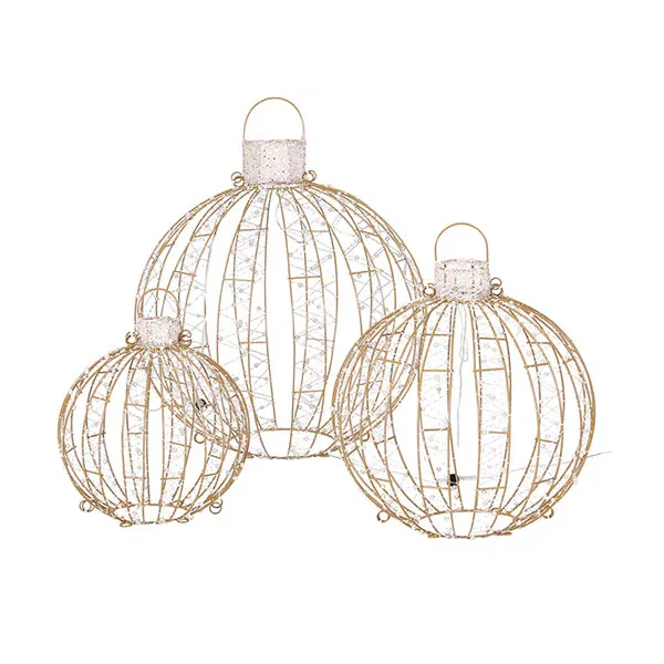 3 Pcs Christmas Lights 360 Led Fairy Light Ball Decorations