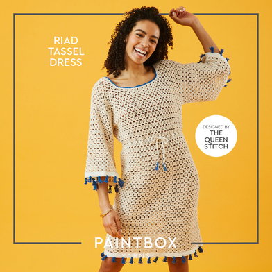 FREE Crochet Riad Tassel Dress 