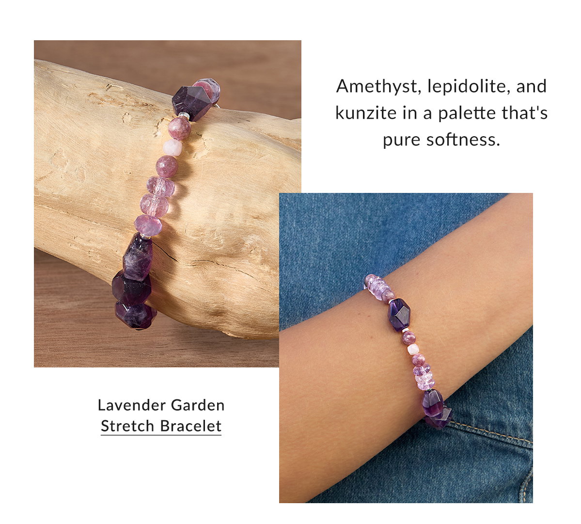 Lavender Garden Stretch Bracelet