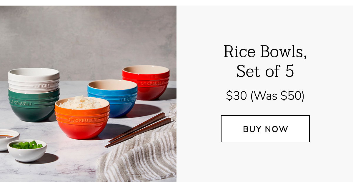 Rice Bowls, Set of 5 $30 (Was $50) - BUY NOW