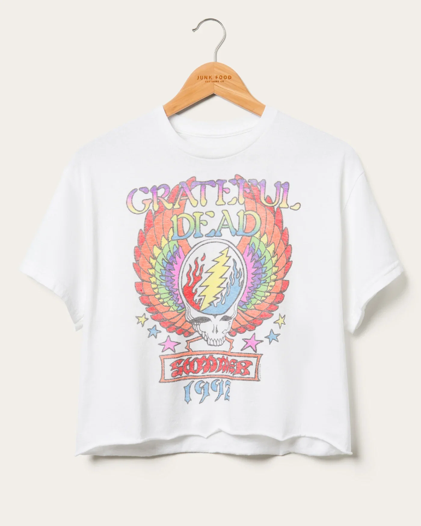 Image of Women's Grateful Dead Winged Skull Flea Market Crop Tee