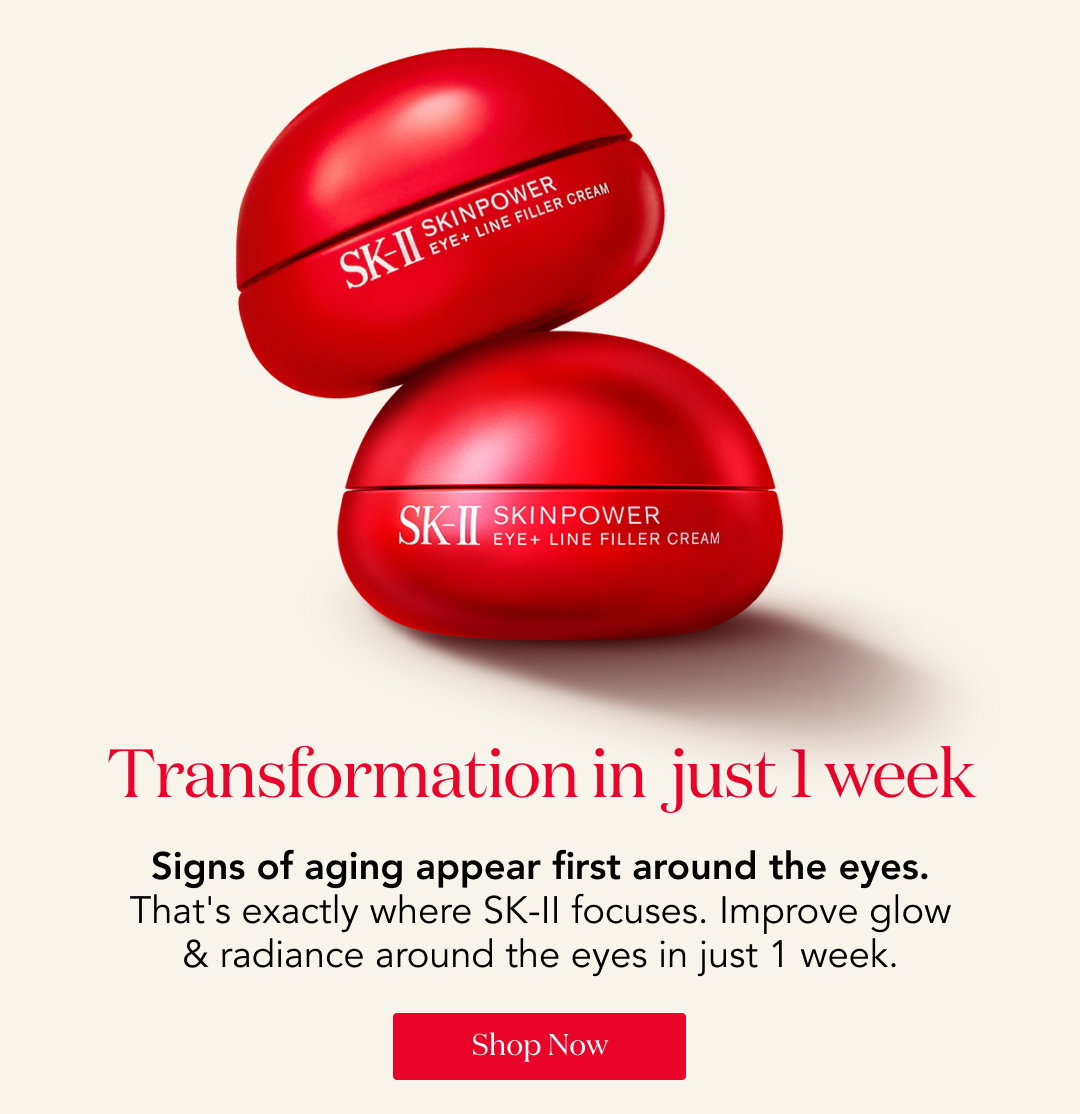 Transformation in just 1 week  Signs of aging appear first around the eyes. That's exactly where SK-II focuses. Improve glow and radiance around the eyes in just 1 week.  Shop now