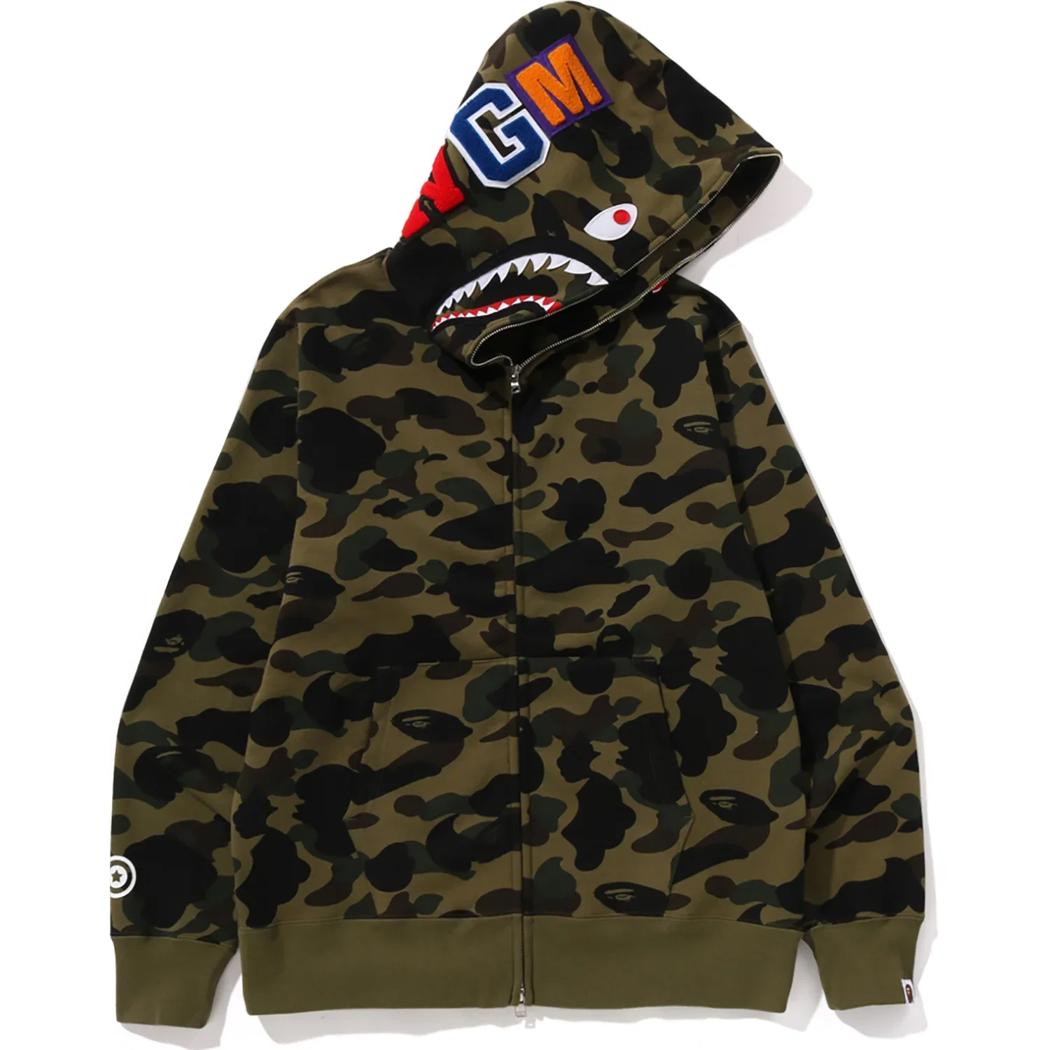 Image of 1ST CAMO SHARK FULL ZIP HOODIE MENS