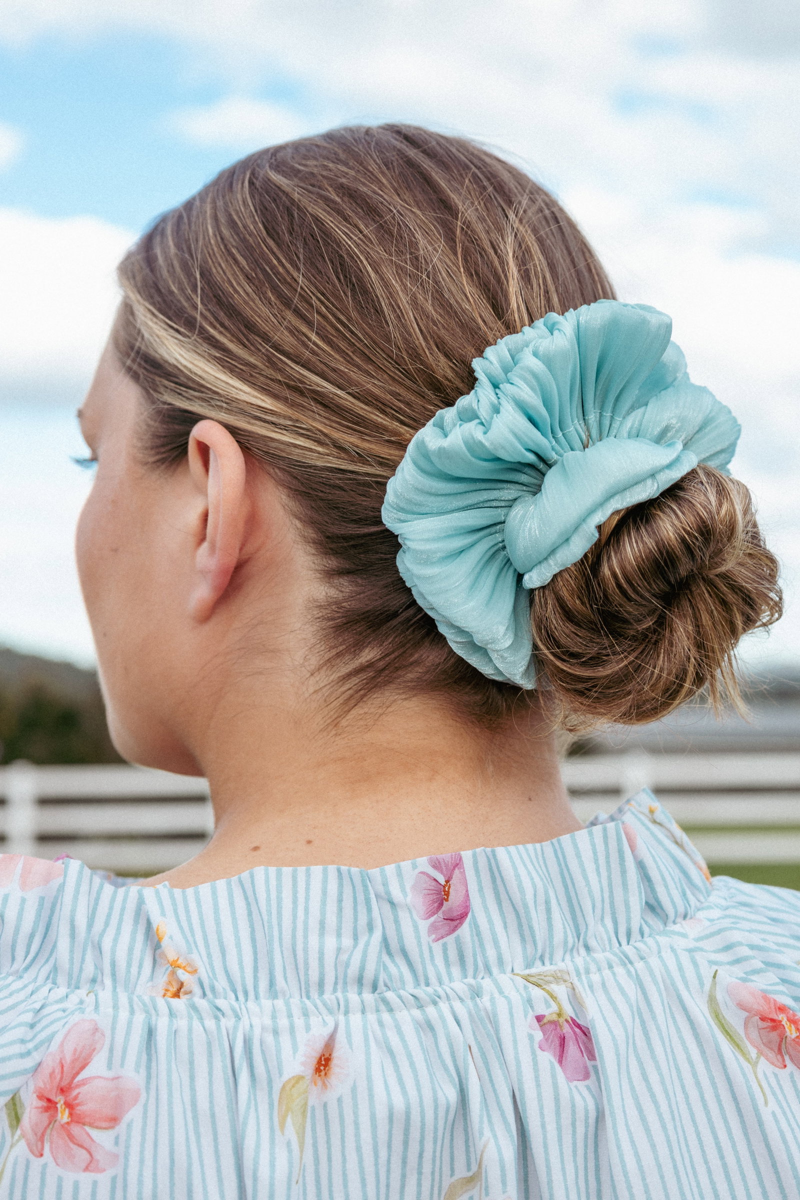 Image of Ebony Scrunchie - Blue