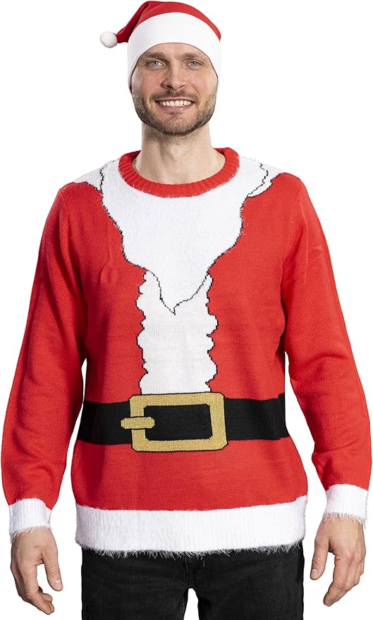 Image of I Am the Santa Claus Knitted Ugly Christmas Sweater