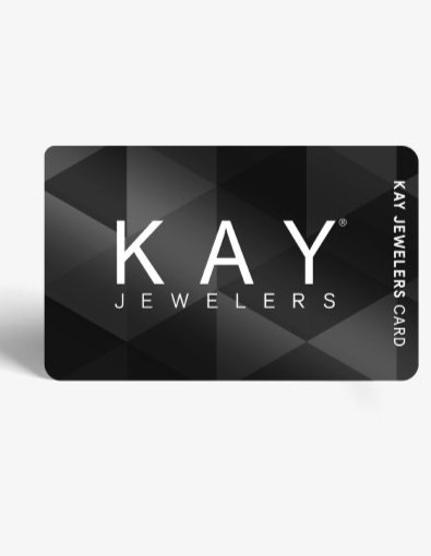 Black & white KAY Jewelers credit card.