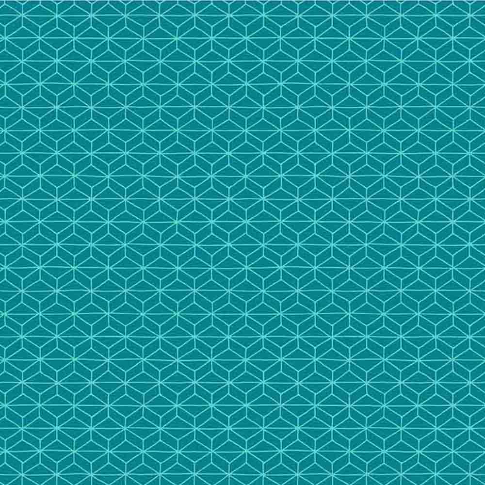 Image of 2026 Keepsake Challenge - Prismatic Blooms - Windham Fabrics - Foundation 2 by Shayla Wolf Of Sassafras Lane Designs - Turquoise - Yardage