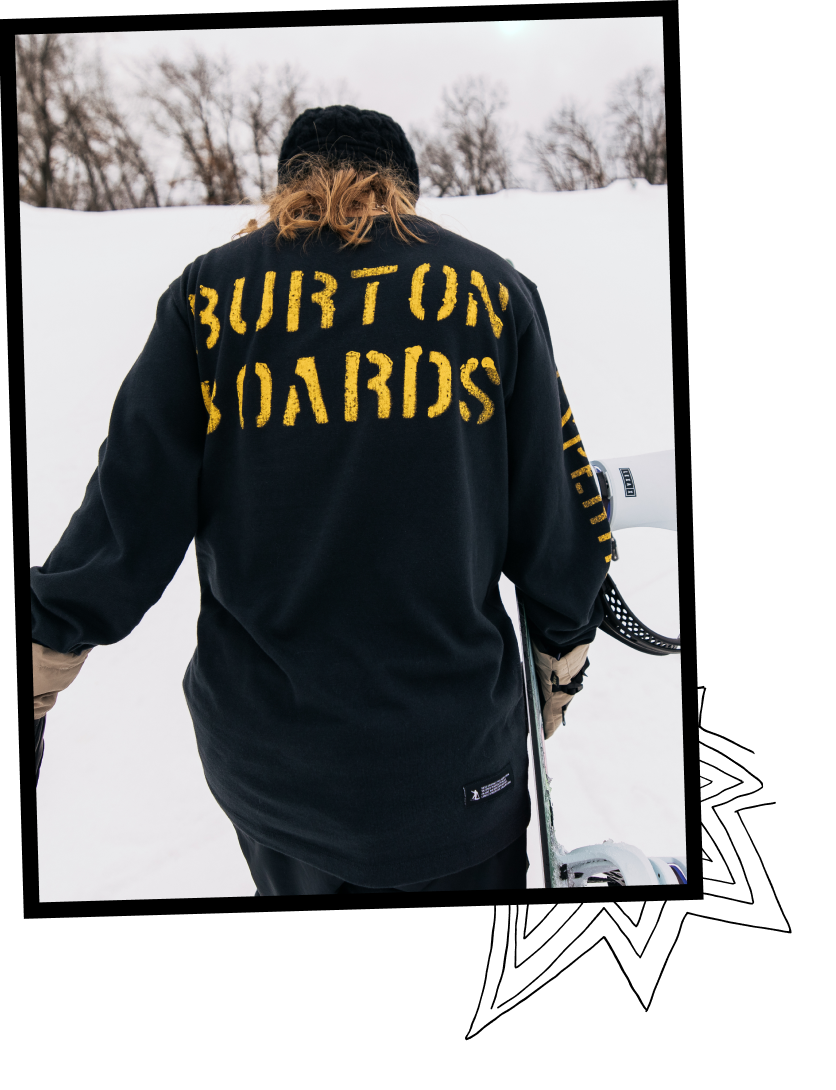 "Burton Boards" written on the back of the Protomark Long Sleeve T-Shirt in Black