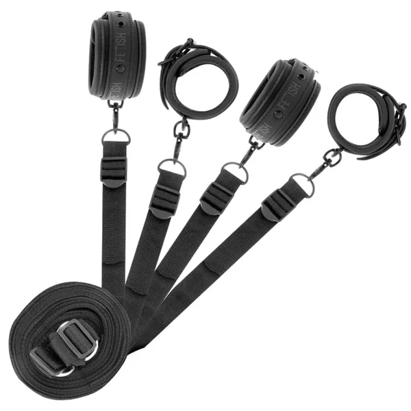 Set de esposas y ataduras para la cama