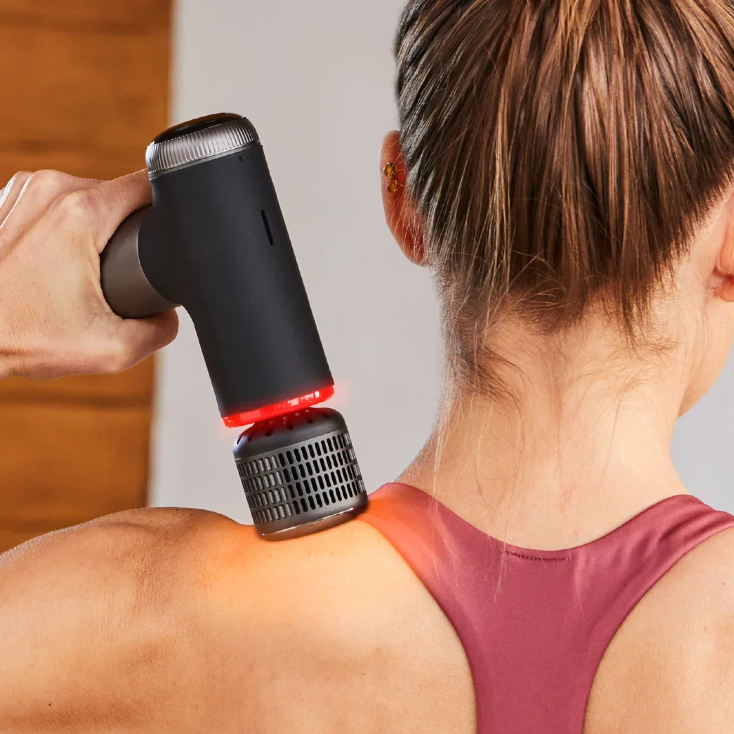 Image of PowerBoost Pro Plus Hot and Cold Compact Massage Gun by Sharper Image