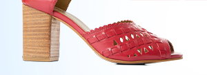In Naples Leather Block Heeled Shoes