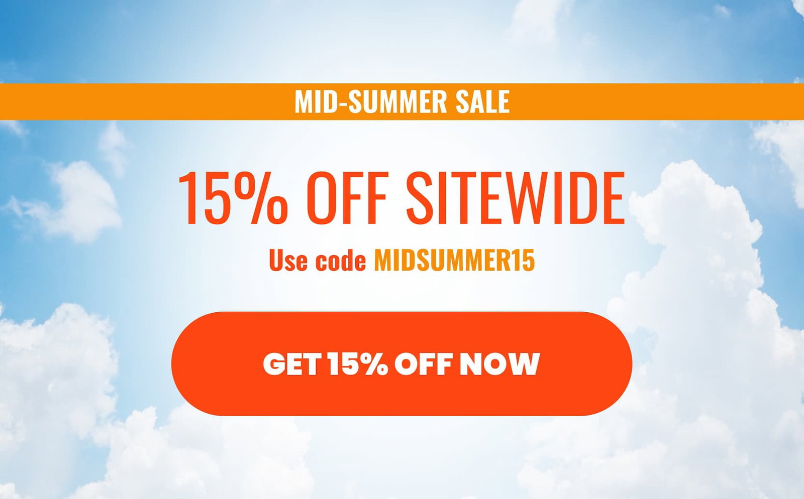Mid-summer sale features 15% off sitewide with code MIDSUMMER15