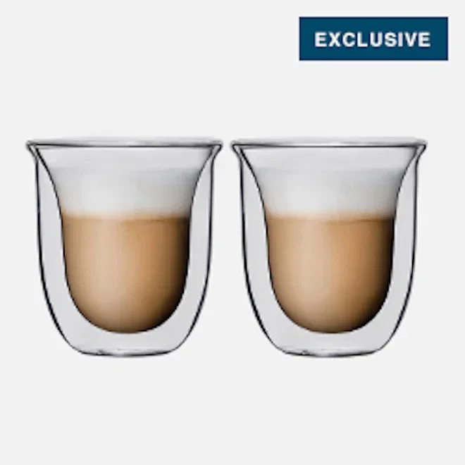 Humble & Mash Double Walled Barista Cappuccino Glasses, Set of 2