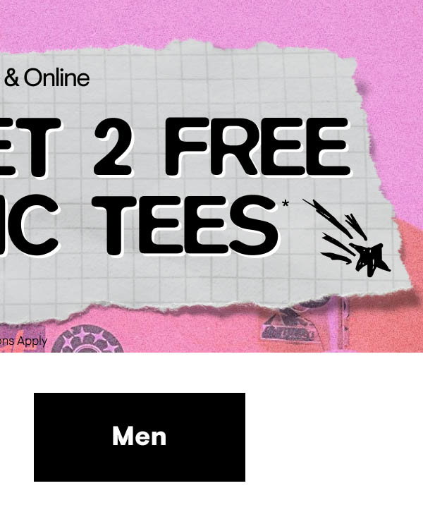 Buy 1 Get 2 Free Tees Shop Men