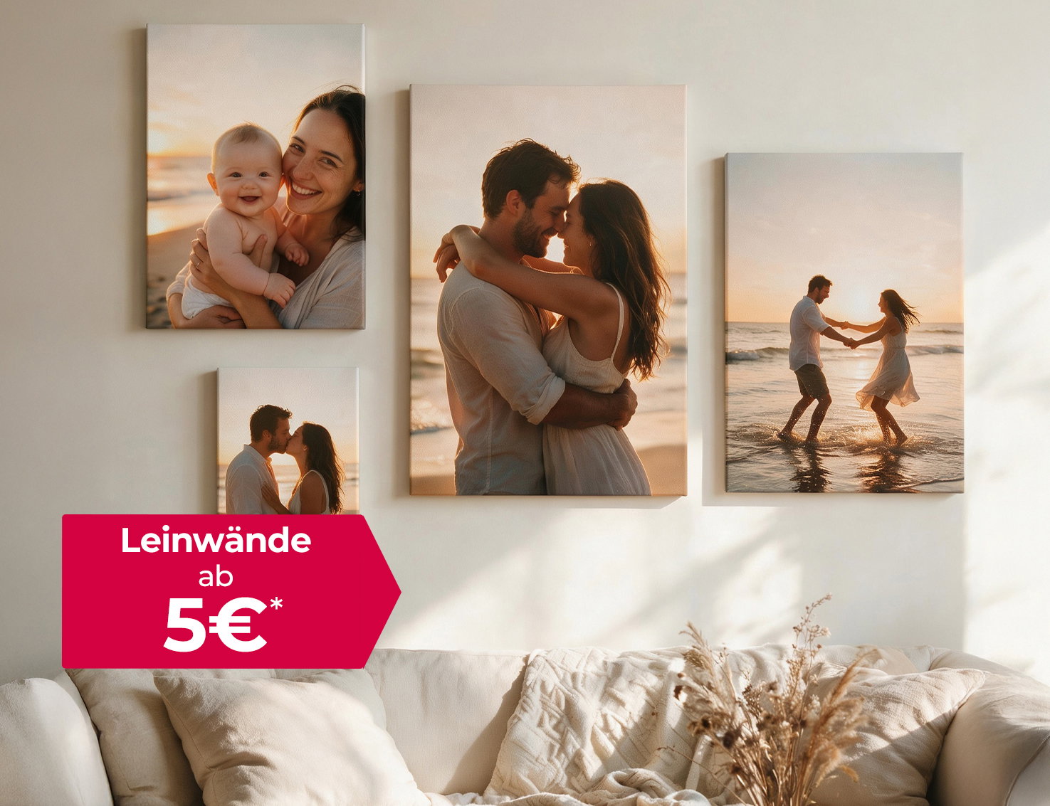 Deine Lieblingsmomente auf Leinwand - schon ab 5€*