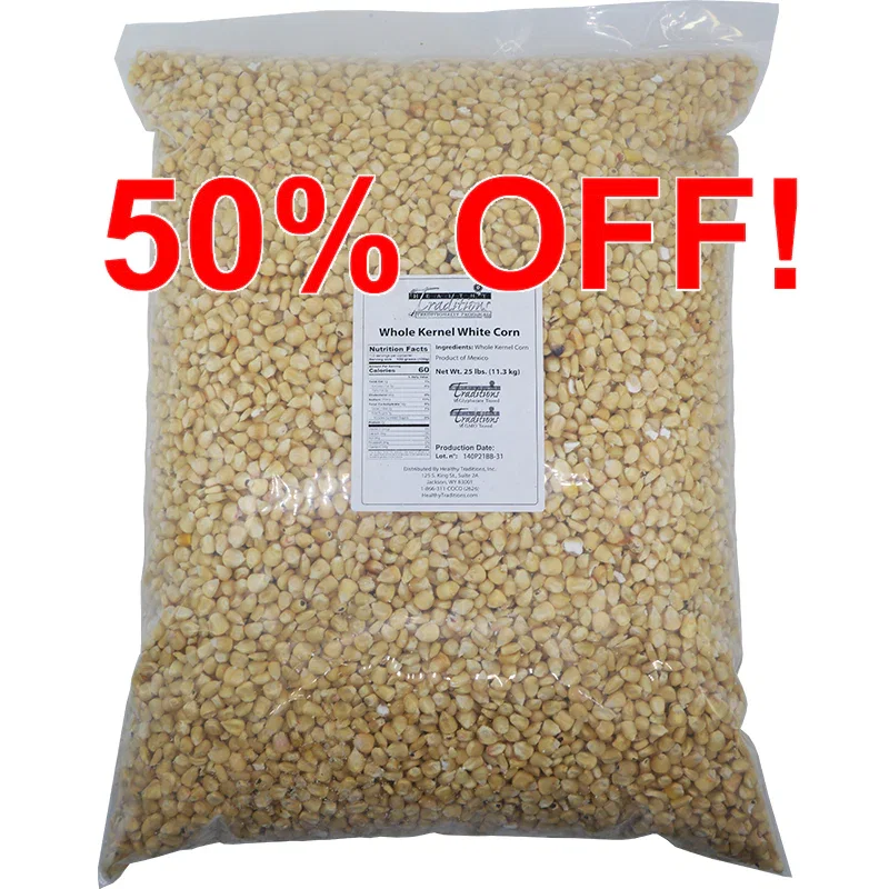 Image of GMO-tested Cónico Cremoso Whole Kernel Corn – 25 lb. (limit of 2)