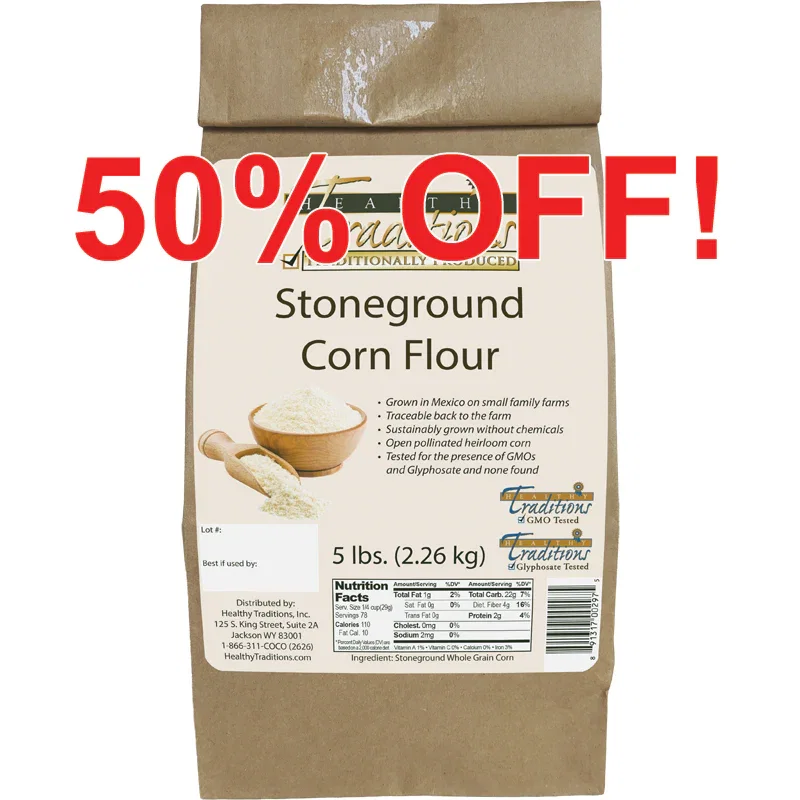 Image of GMO-tested Cónico Cremoso Corn Flour – 5 lb. Bag