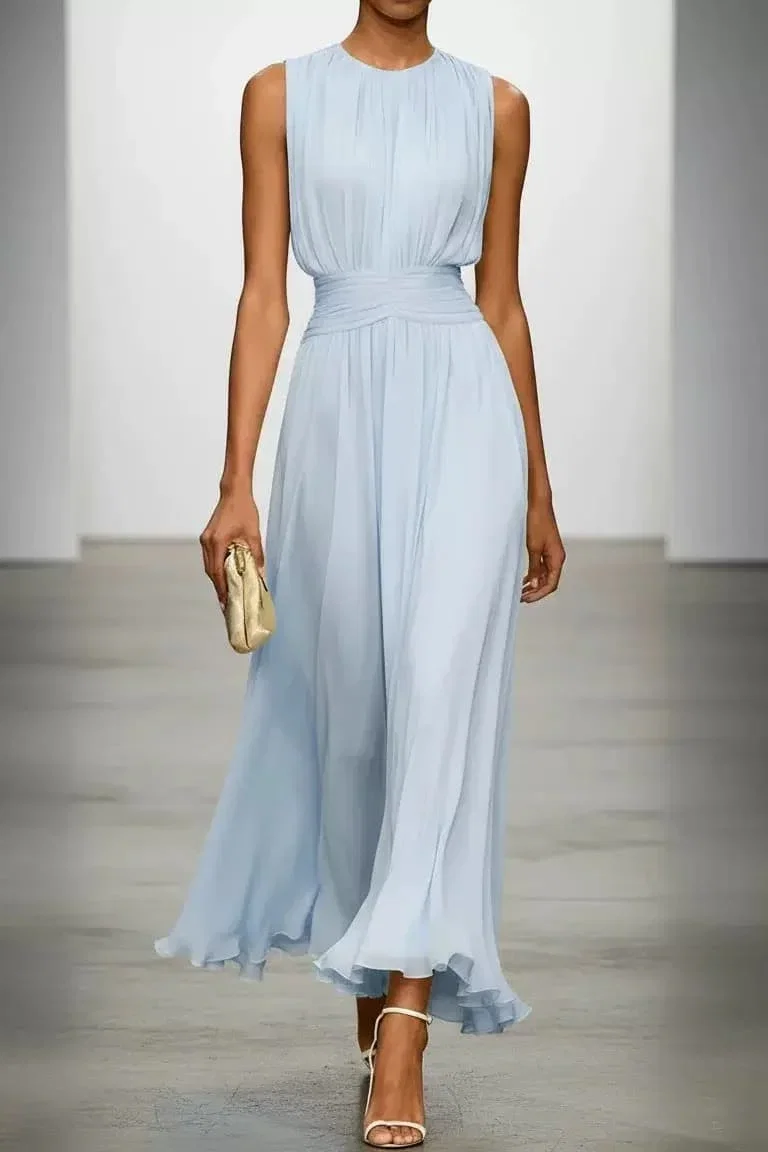 Image of A-Line Ankle-length Chiffon Wedding Guest Dress CG0329