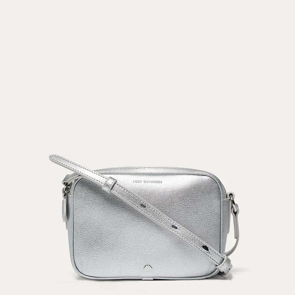 SILVER LEATHER COLE CROSSBODY BAG
