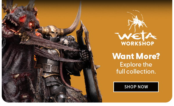 Headline: Want More?   Subtext: Explore the full collection. SHOP NOW 