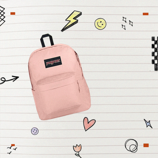 A gif of JanSport Gift with Purchase: Any backpack over €45, select a free basic accessory pouch