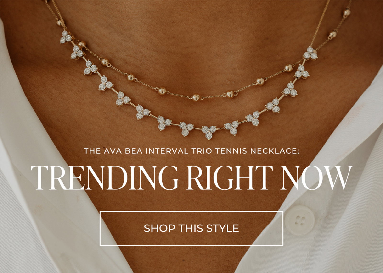 THE AVA BEA INTERVAL TRIO TENNIS NECKLACE: TRENDING RIGHT NOW | SHOP THIS STYLE
