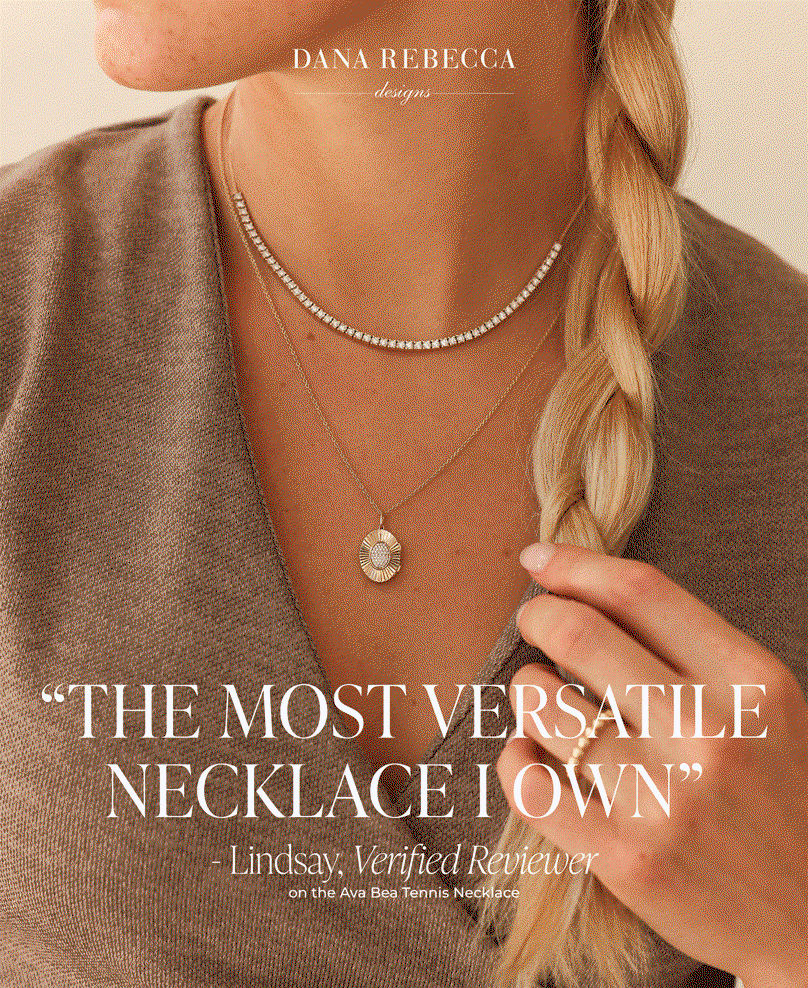 DANA REBECCA designs | "THE MOST VERSATILE NECKLACE I OWN." – Lindsay, Verified Reviewer on the Ava Bea Tennis Necklace.