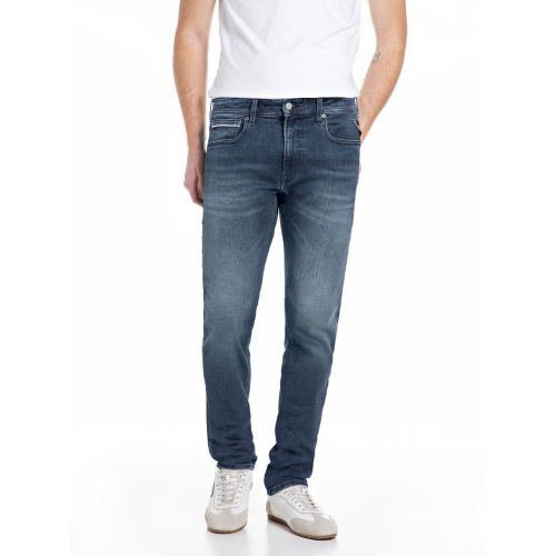 Image of Replay Mens Medium Blue Grover Straight Jean