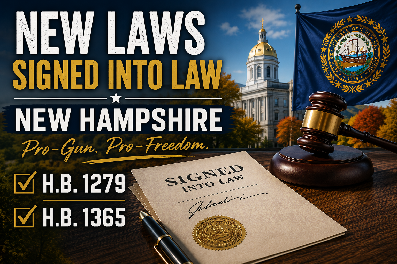 New Hampshire Signs Two Pro-Gun Bills Into Law: Self-Defense and Permit Privacy
