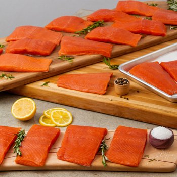 Wild Alaska Coho Salmon Portions, Total 10Lbs.