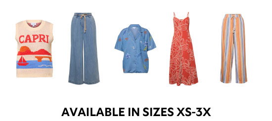 Available in sizes XS-3X